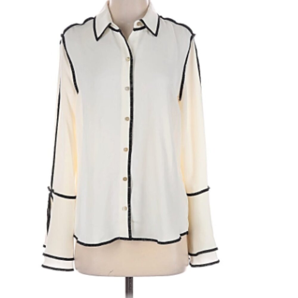 NIC + ZOE ivory blouse NWT